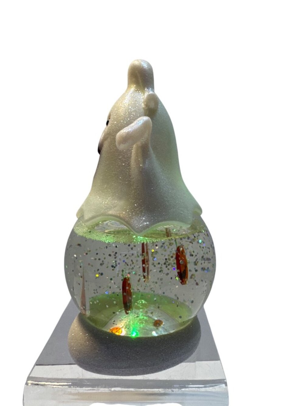 Light Up Glitter Ghost Halloween Decor With Pumpkins LED Display Sparkling Accen - Picture 3 of 7
